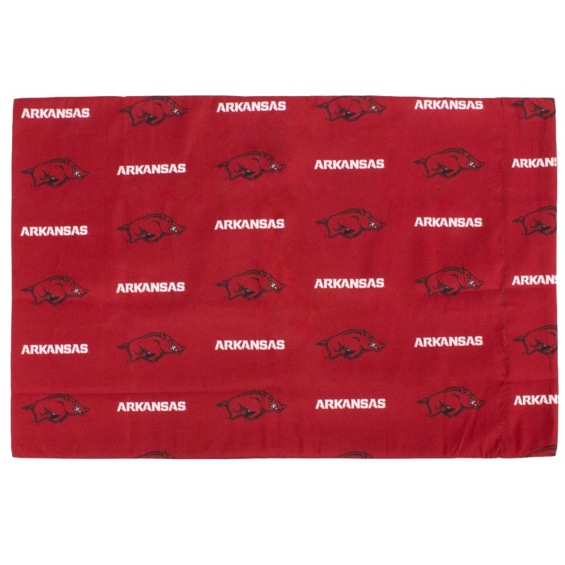 Arkansas Razorbacks Pillowcase Set - King Size 20x40 Inches, 2 Pack, Cotton Sateen