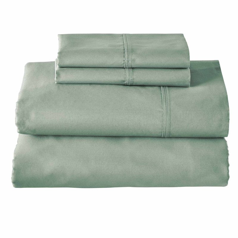 Better Homes & Gardens 4-Piece Green River Cotton Percale Bed Sheet Set - Full Variation