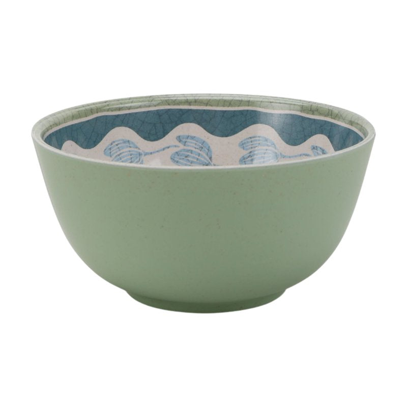 12-Piece Floral Reusable Bamboo Melamine Dinnerware Set - Service for 4