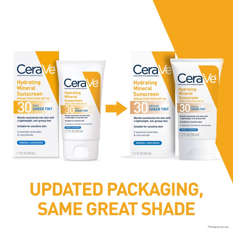 Tinted Hydrating Mineral Sunscreen SPF 30 for Face - All Shades