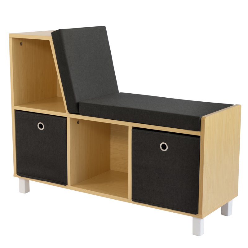 Dalton Toddler Book Nook with Storage - Natural/Black/White/Grey