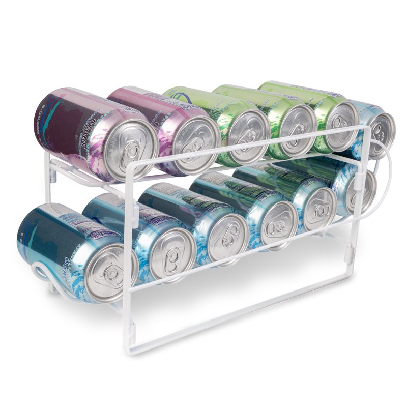 2 Pack 2-Tier Beverage Dispenser Stand - White Drink Organizer