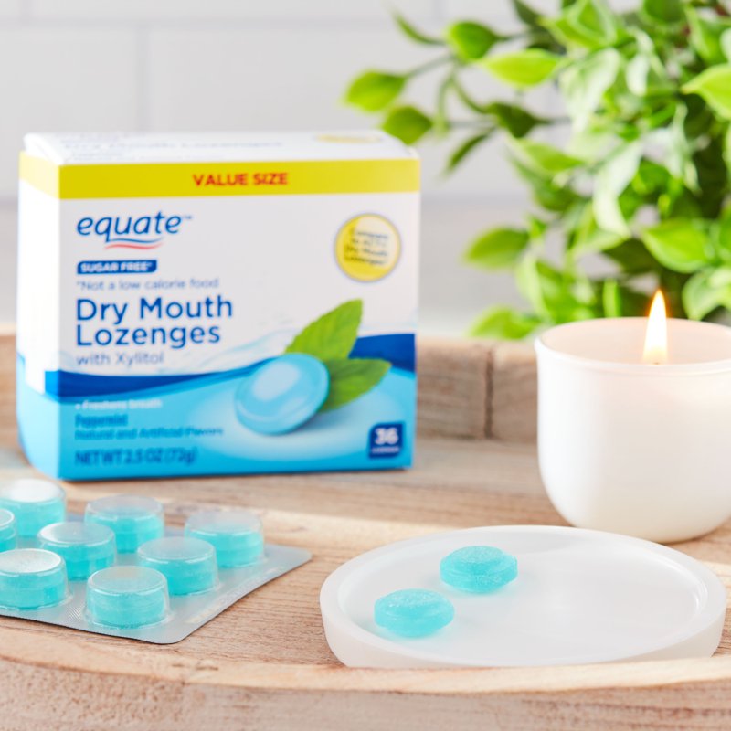 Sugar-Free Dry Mouth Relief Lozenges - Peppermint Flavor