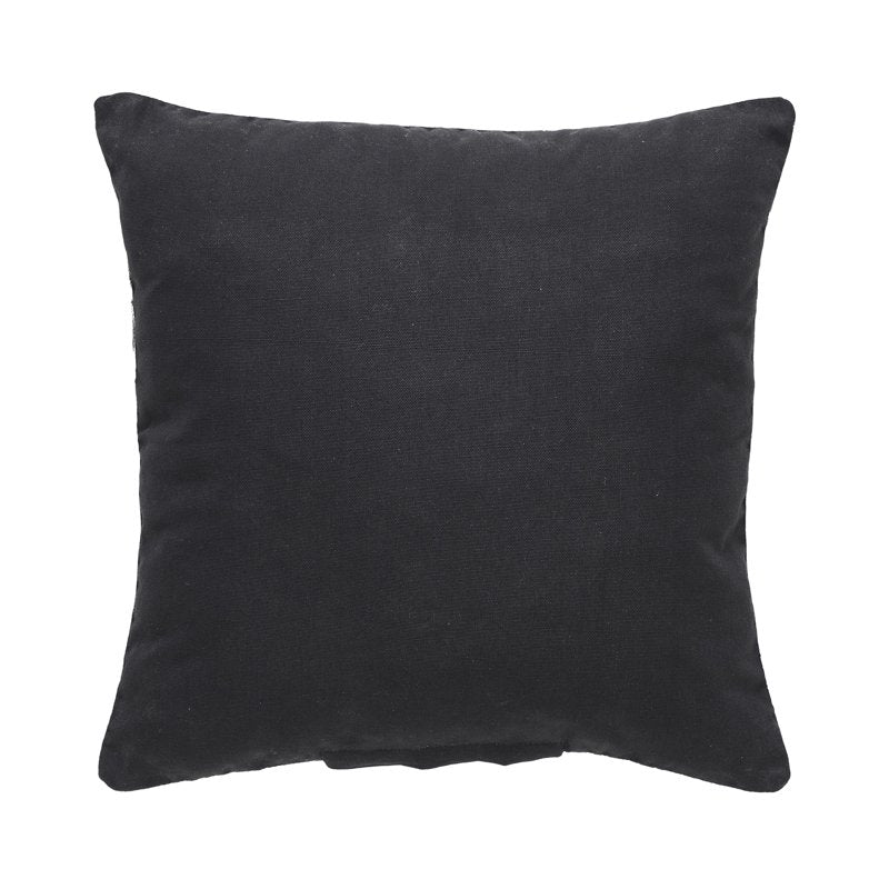Black Stripe Cotton-Rich Decorative Pillow 18x18 Inches - 2 Pack - Black