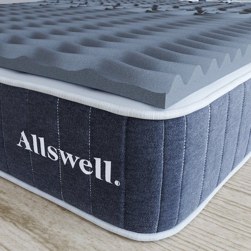 Allswell King 2-Inch 5-Zone Cooling Titanium Memory Foam Mattress Topper
