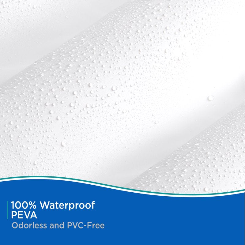 Heavyweight Eco-Friendly PEVA Shower Curtain Liner with Rust-Resistant Grommets - White, 70x72 Inches