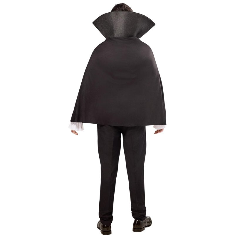 Adult Vampire Costume L - Men's Halloween Costume with Cape & Medallion