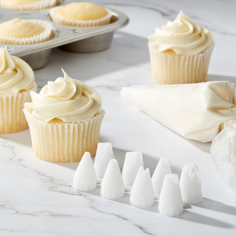 Decorating Tips Set - 8 Count, 2 Pack for Cakes & Cupcakes
