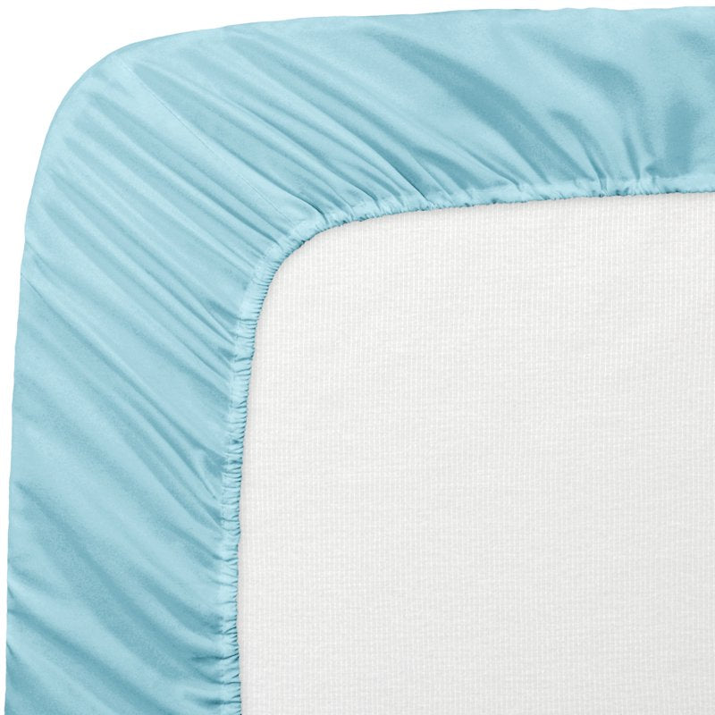 Queen Fitted Ultra-Soft Bed Sheets Set - Light Blue, 2-Pack