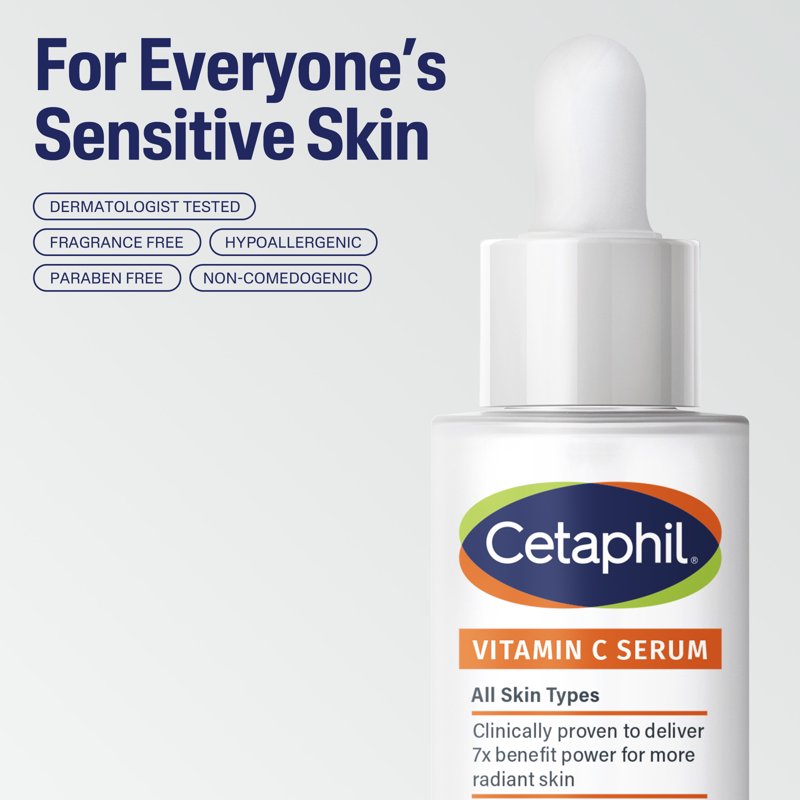 Brightening Vitamin C Face Serum with Niacinamide for Sensitive Skin, 1 fl oz