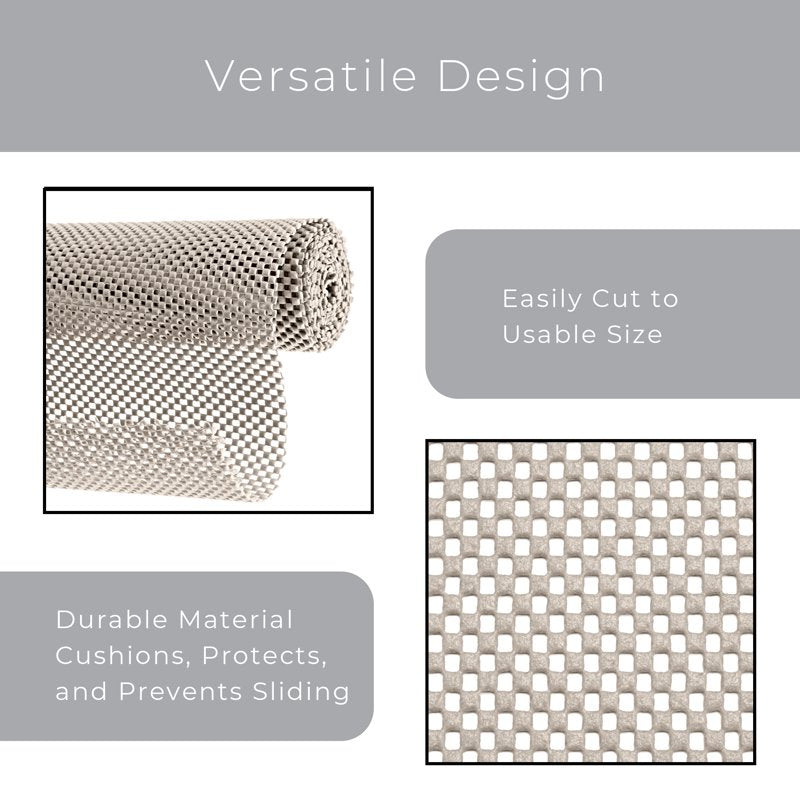 Shelf Liner - Premium Grip Non-Adhesive 18 Inch x 8 Feet - Taupe
