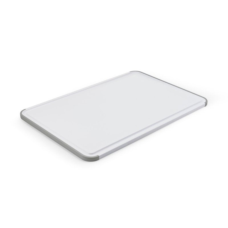 Nonslip Plastic Cutting Board - 12x18 Inch, White & Matte Gray