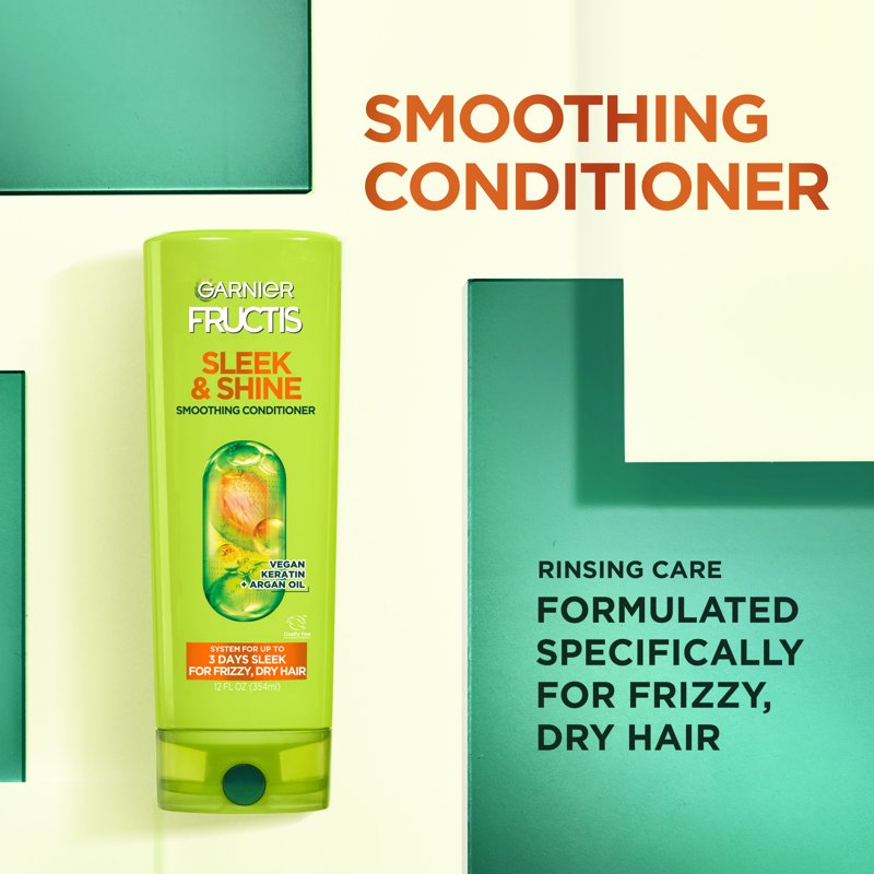 Sleek and Shine Smoothing Conditioner with Argan Oil for Frizzy Hair