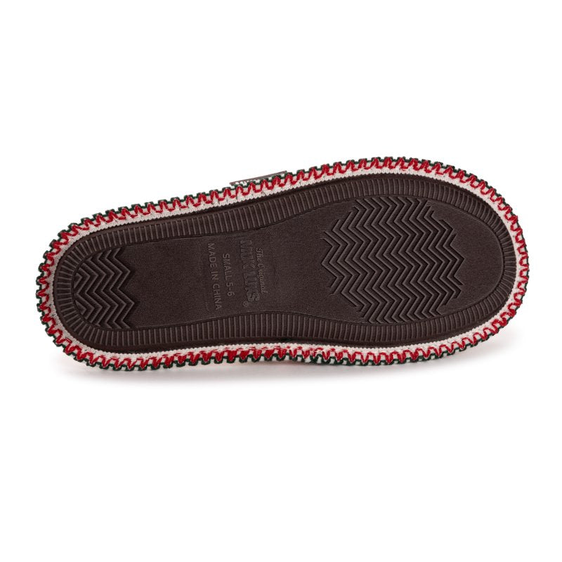 MUK LUKS Women's Punch Needle Holiday Slippers Ivory/Cardinal XL (11-12)