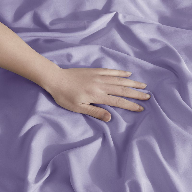 Lavender Full Duvet Cover Set with 2 Pillow Shams - Microfiber Bedding