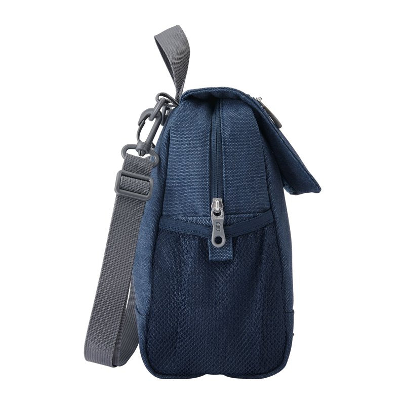 Insulated Reusable Lunch Sack with Crossbody Strap - Navy