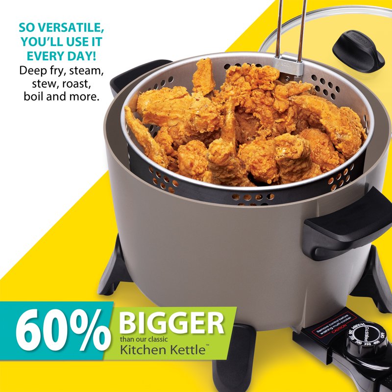 Ceramic Deep Fryer & Multi-Cooker - 8-Cup Capacity