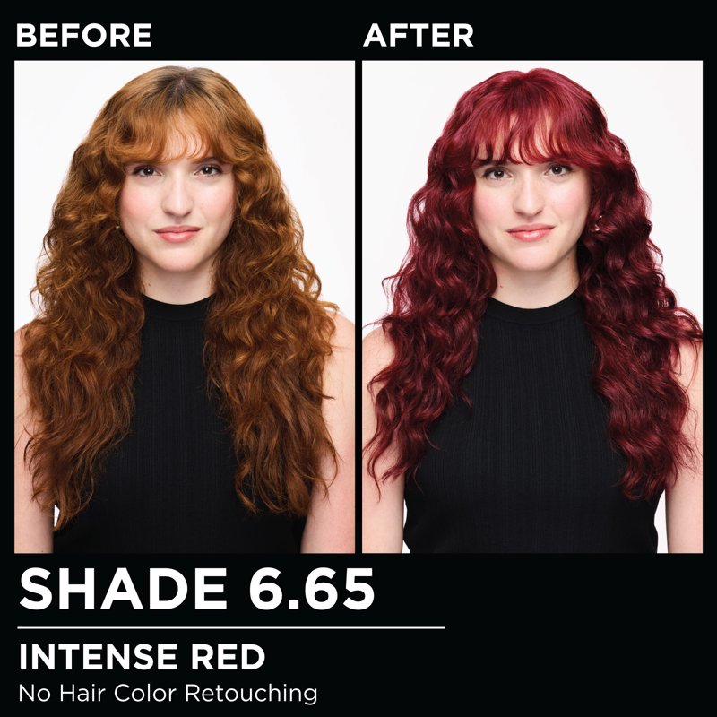 Permanent Hair Color Kit, Ammonia-Free Oil-Based Formula, Intense Red