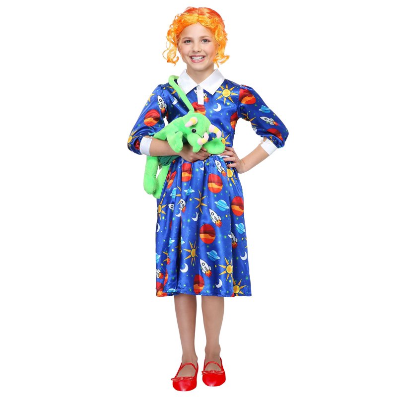 Kids Ms. Frizzle Costume - Magic School Bus Cosplay Dress with Variation L