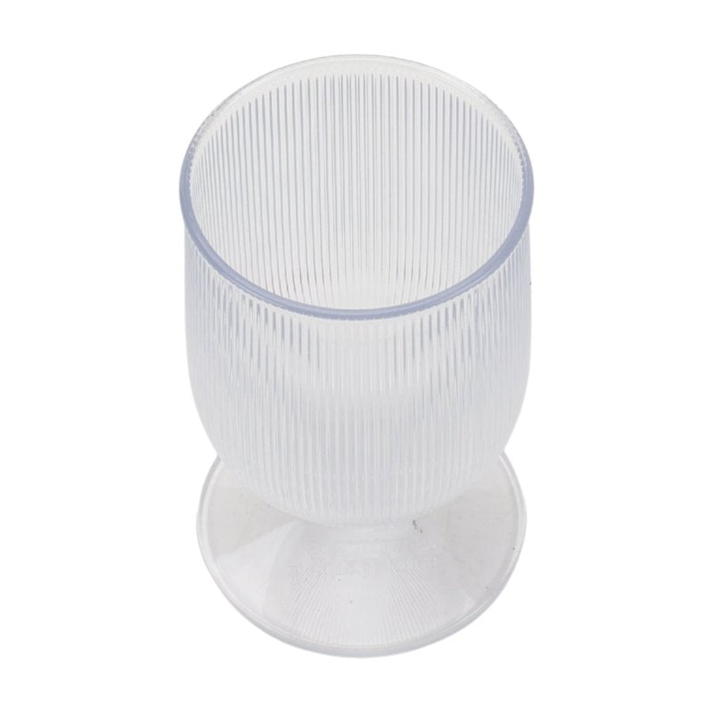 12-Ounce Clear Tritan Ribbed Goblet - Clear Finish
