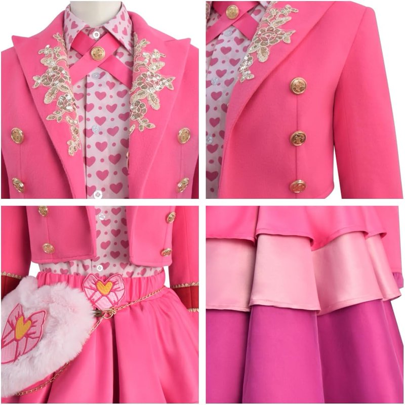 Women's Pink Wonderland Cosplay Costume Set - Medium, 5 Pieces Halloween & Comic Con Outfit