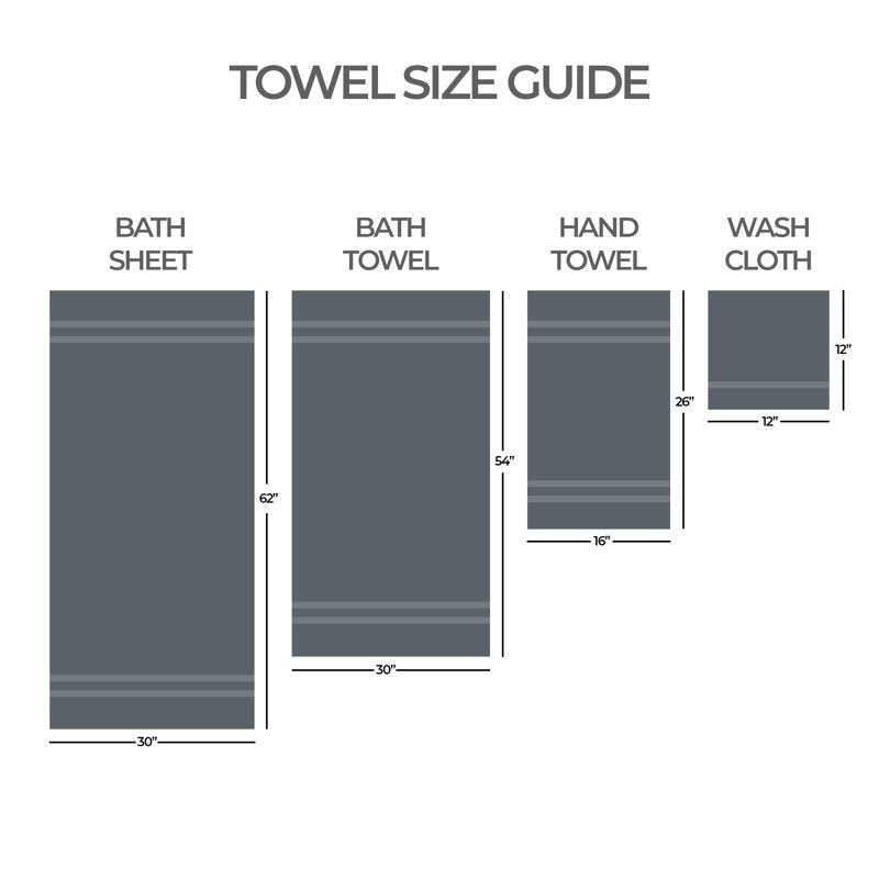 Cotton-Rich Quick Dry Bath Sheet - Grey, 30 x 62 Inches - Mainstays Performance - Variation of Grey Bath Sheet