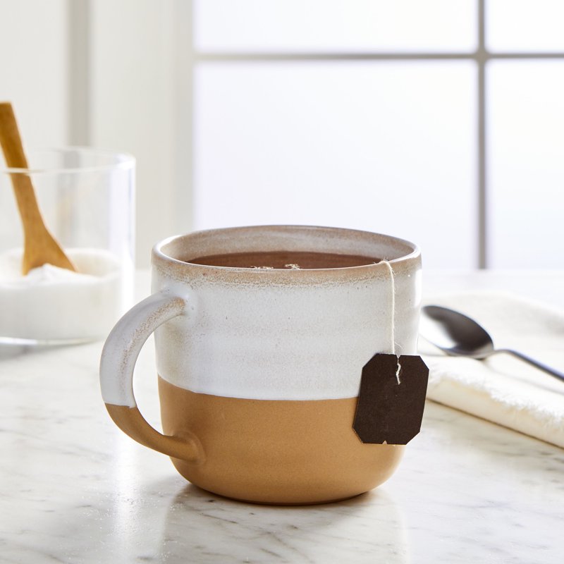Collins Cream Stoneware Round Mug - 15 oz, 2 Pack
