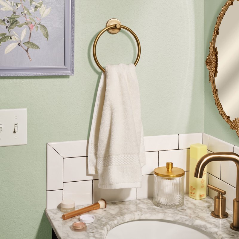 Off White Dobby Hand Towel - 100% Cotton, Drew Barrymore Collection