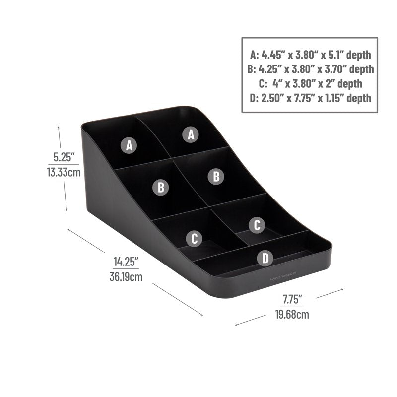 Coffee Condiment Organizer - 2-Pack, Black - Multi-Use Station