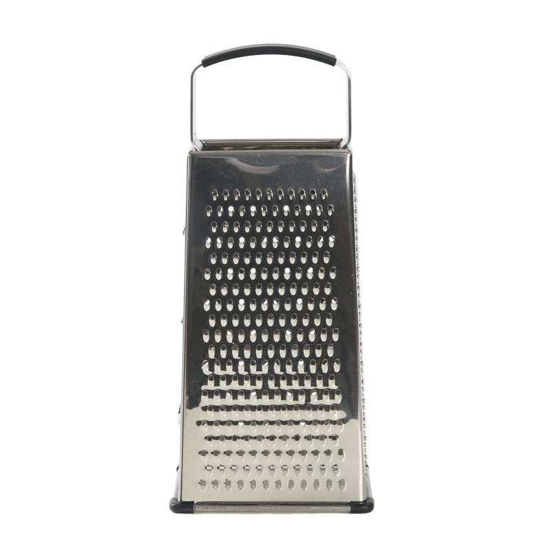 4-Sided Stainless Steel Grater - 9 Inch with Soft Grip Handle