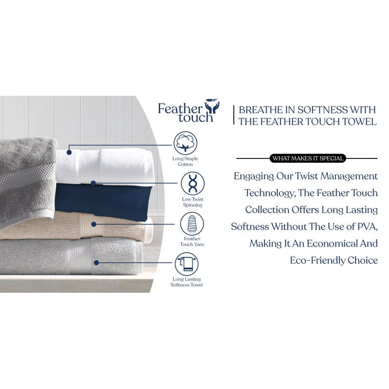 Organic Cotton Plush Bath Towel Set - Burnt Caramel, 4 Pack, 650 GSM, Ultra-Absorbent