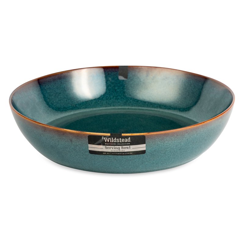 Ceramic Round Serve Bowl - Rustic Matthew Collection, Single