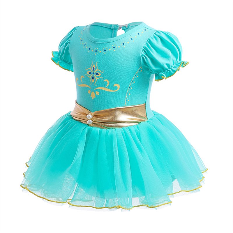 Green Princess Baby Dress Up Romper & Headband Set for 9-12 Months