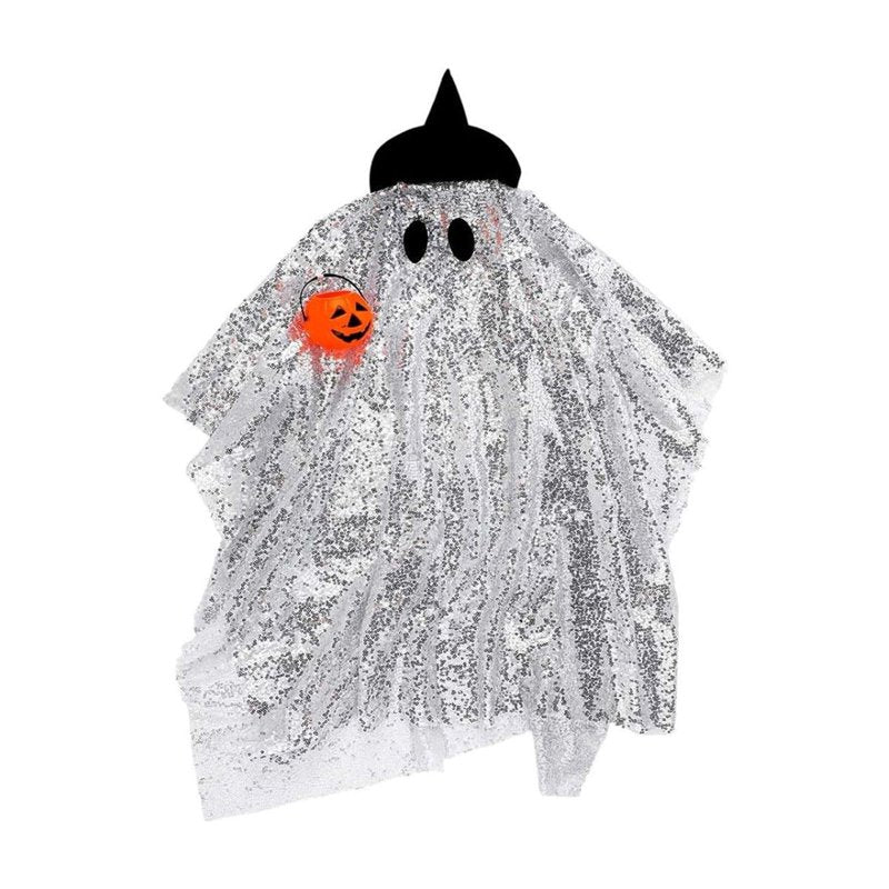 Halloween Disco Goose Outfit with Pumpkin Pouch for 23-Inch Cement & Plastic Lawn Geese - Variation P
