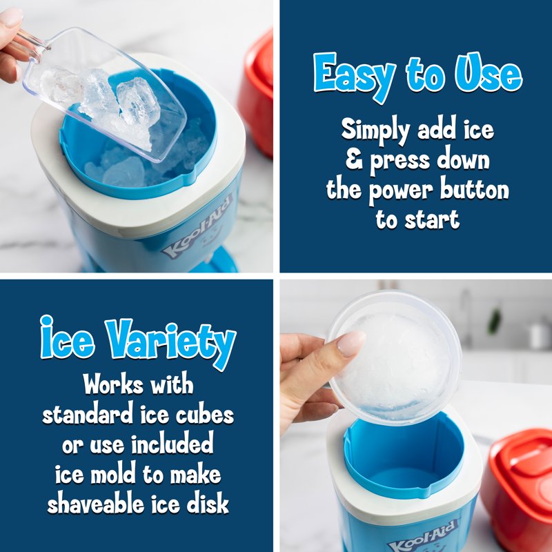 Electric Snow Cone Maker - Portable Shaved Ice Machine with Stainless Blades