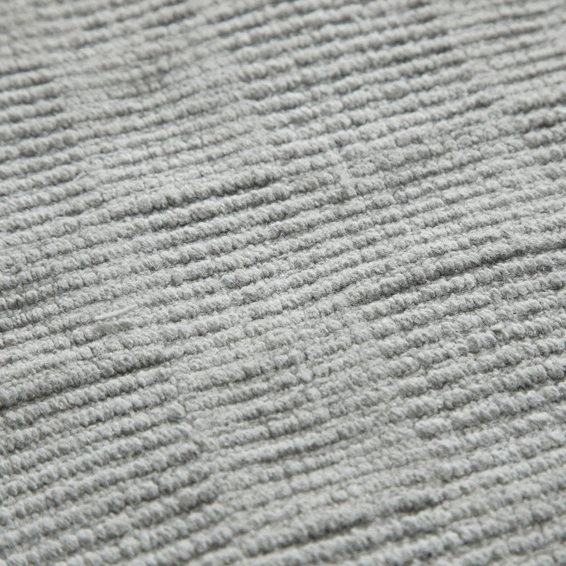 Cotton Bath Rug Set - 2-Piece Grey Textured Bathroom Mats, 17x24 & 20x30 Inches