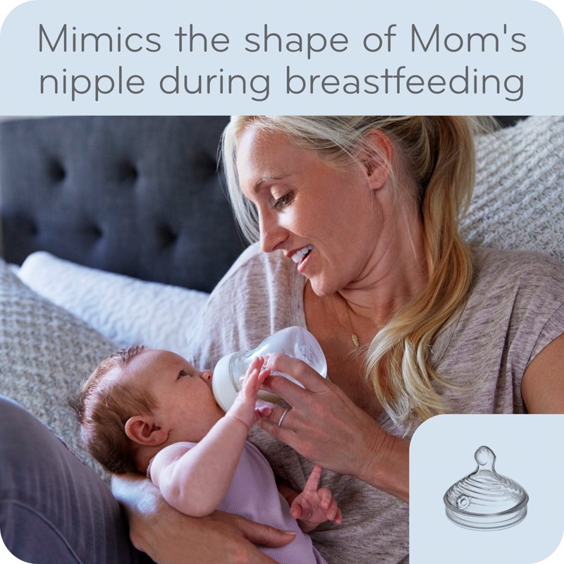 NUK Simply Natural Baby Bottles - 9 oz, Medium Flow, 3 Count