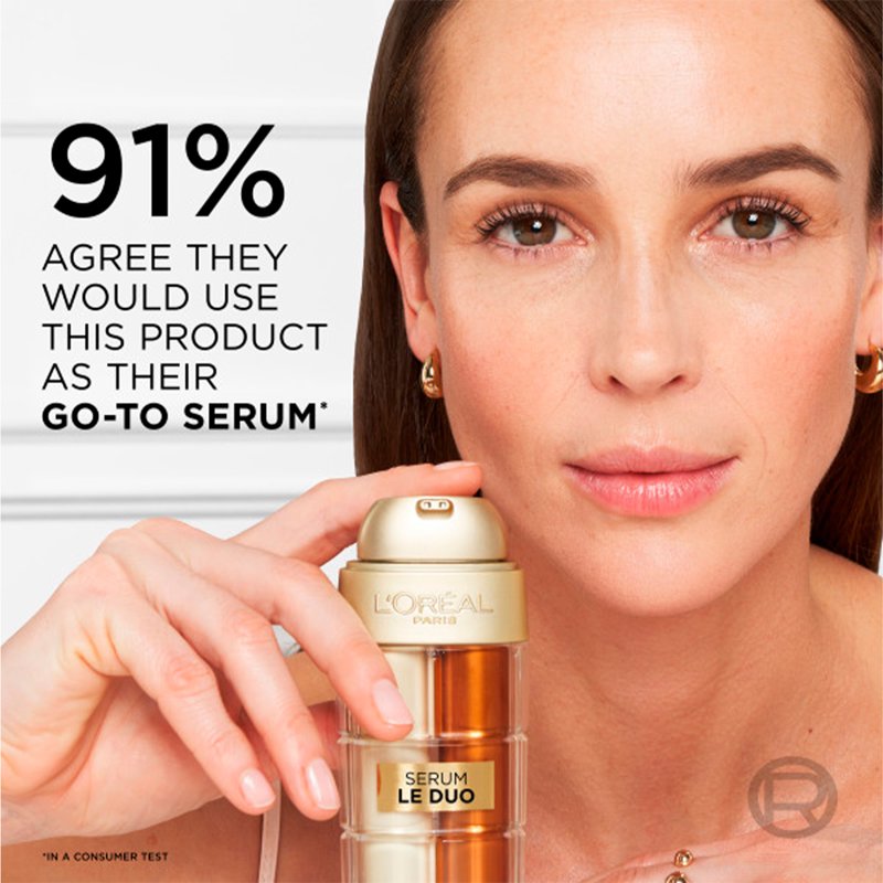 Dual Anti-Aging Serum with Vitamin C and B3 for Firming and Brightening