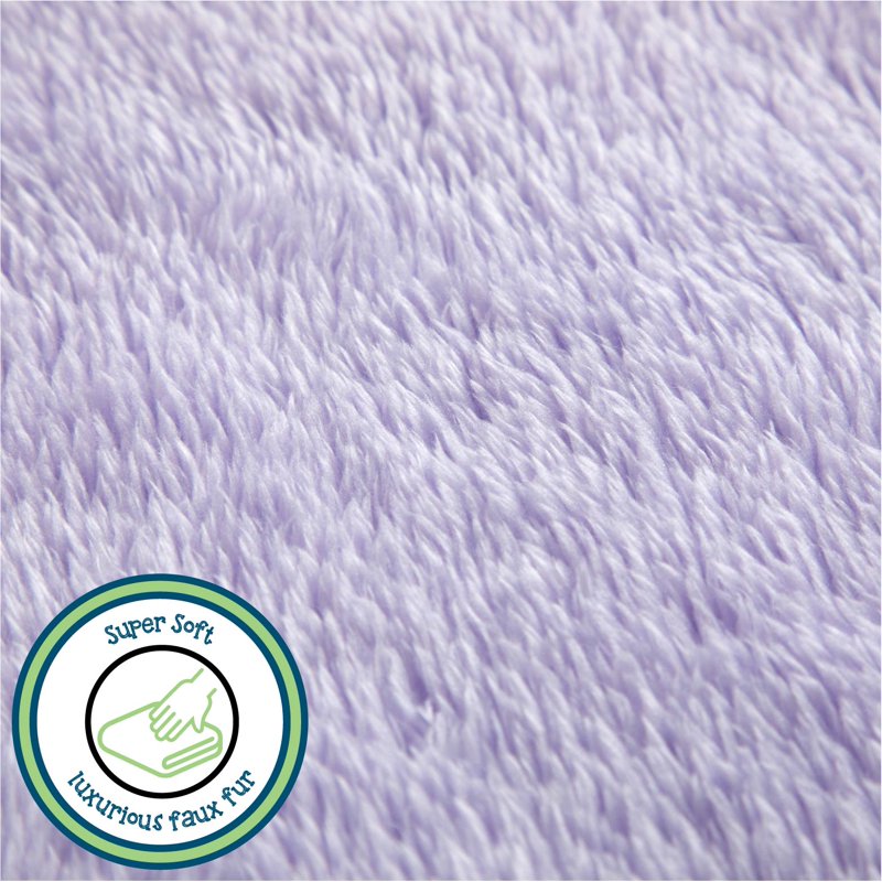 Purple Kids Faux Fur Throw Blanket - 72 x 50 Inches, Plush & Cozy, Machine Washable