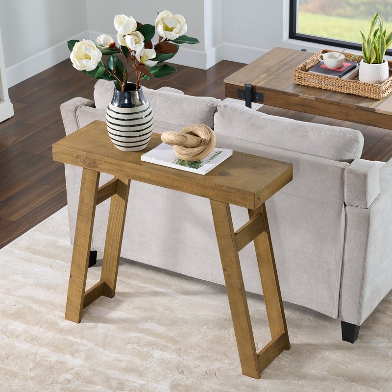 36-Inch Solid Wood Console Table for Entryway - Narrow Design