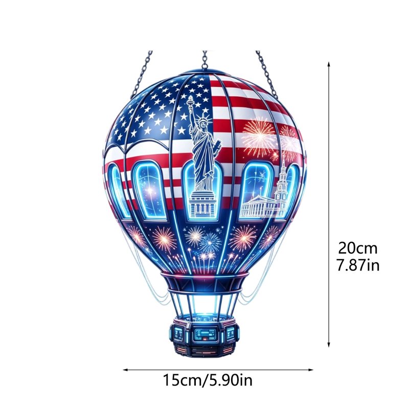 Hot Air Balloon Sun Catcher Window Garden Hanging Ornament - Colorful Acrylic - Variation 063