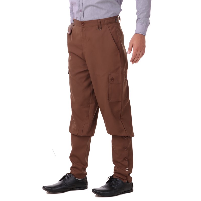 Men's Victorian Steampunk Airship Pants Costume - Chocolate 2XL