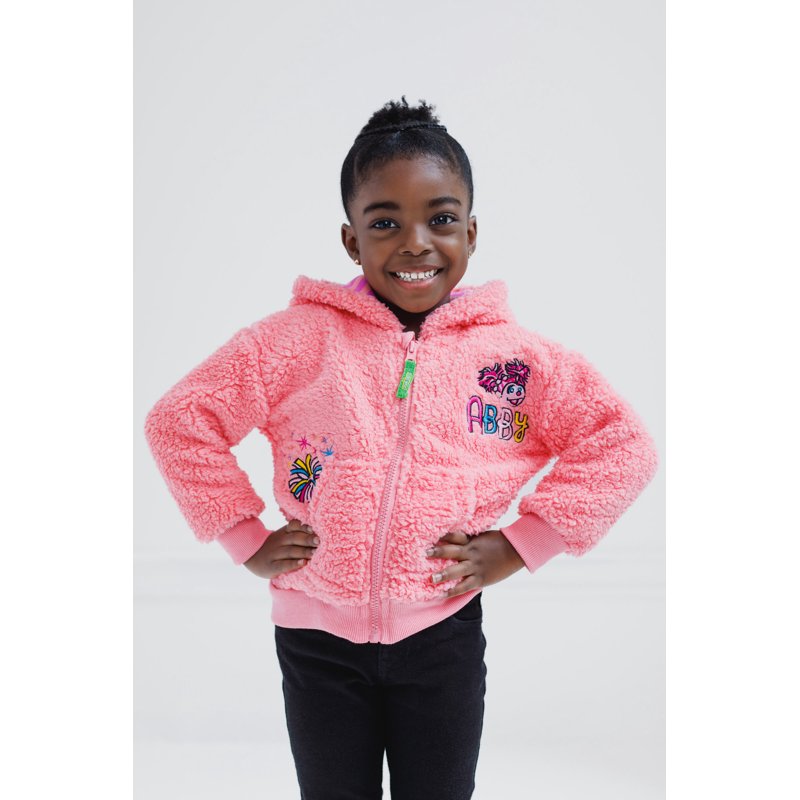 Infant Abby Cadabby Cozy Sherpa Zip-Up Hoodie - Pink, 12 Months