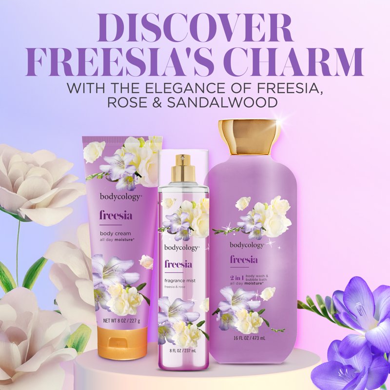 Freesia Fragrance Body Mist - Long-Lasting Floral Scent, 8 fl oz