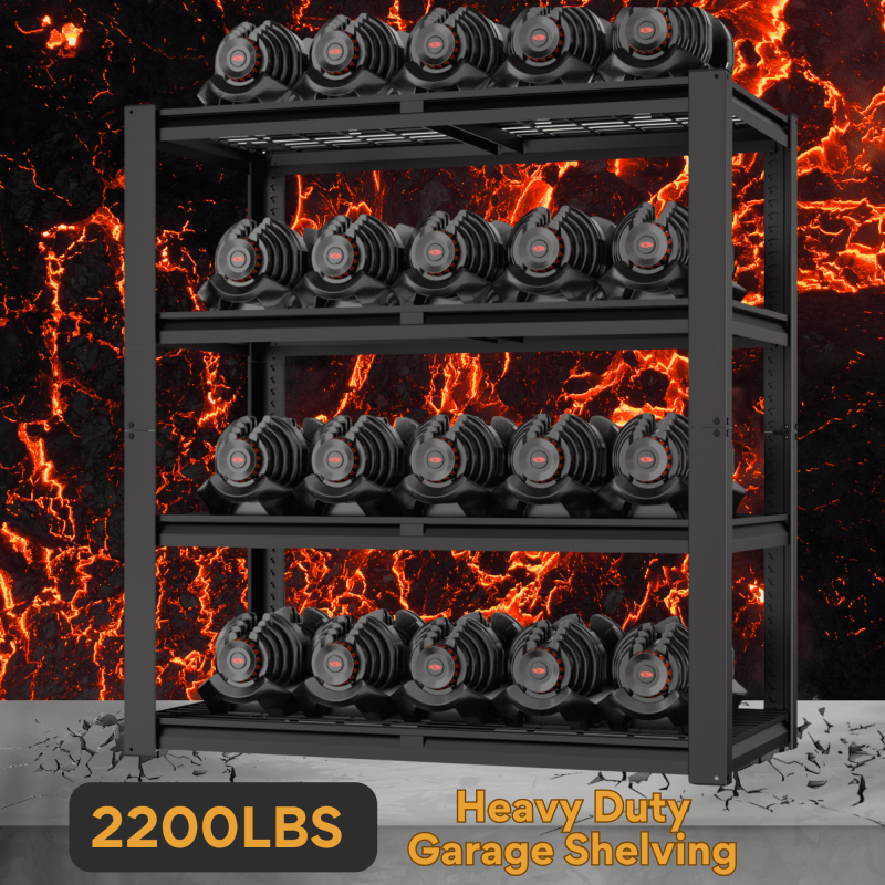 Heavy Duty Metal Storage Shelves - 40W x 20D x 60H Garage Shelving Units, Adjustable, Industrial Steel Rack