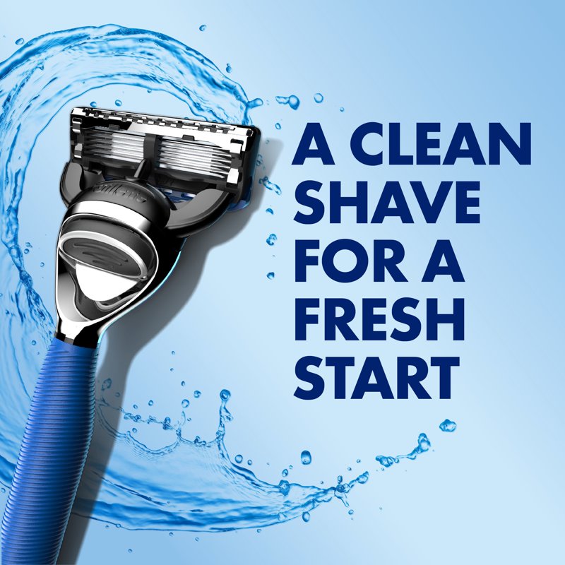 Razor Blade Refills with 5 Easy-Rinse Blades - Clean & Fresh