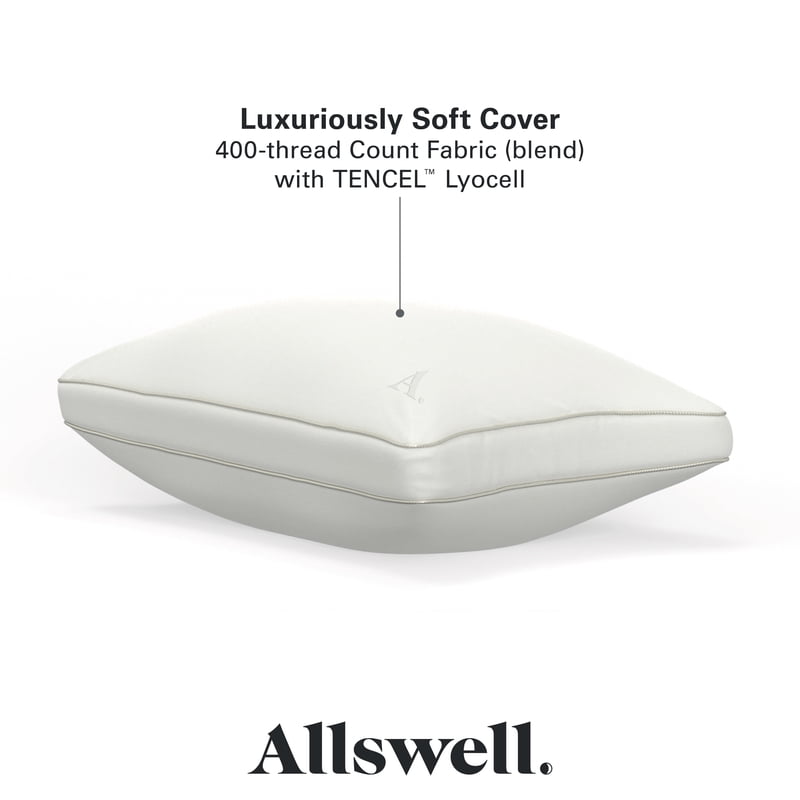 Allswell Down Alternative Firm Support Pillow Set - Standard/Queen, Single, White