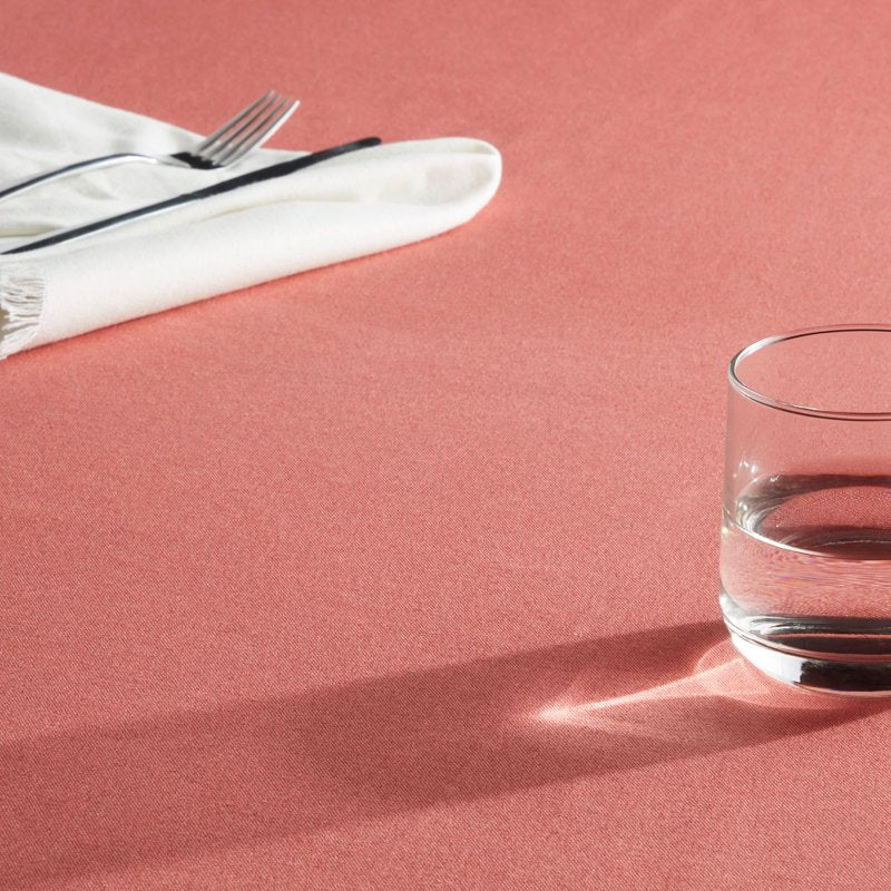 70" Round Fabric Tablecloth - Brick Color, 2 Pack