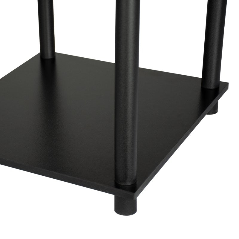 End Tables Set of 2 - No Tools Assembly, Solid Black