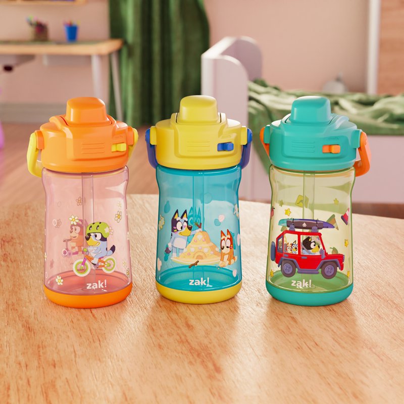 12oz Bluey Beacon Water Bottle - Orange, Leak-Proof with Carry Handle